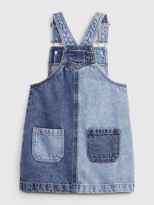 Toddler Patchwork Denim Skirtall with Washwell