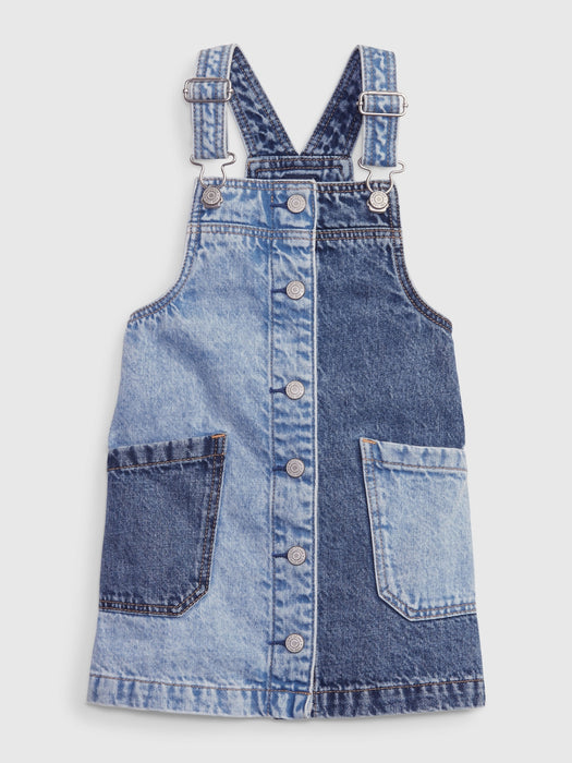 Toddler Patchwork Denim Skirtall with Washwell