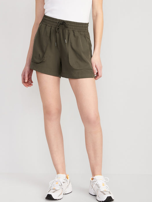 High-Waisted StretchTech Shorts for Women -- 4-inch inseam