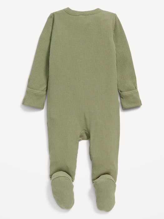 Unisex Sleep & Play 2-Way-Zip Footed One-Piece for Baby