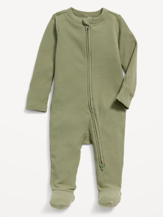 Unisex Sleep & Play 2-Way-Zip Footed One-Piece for Baby