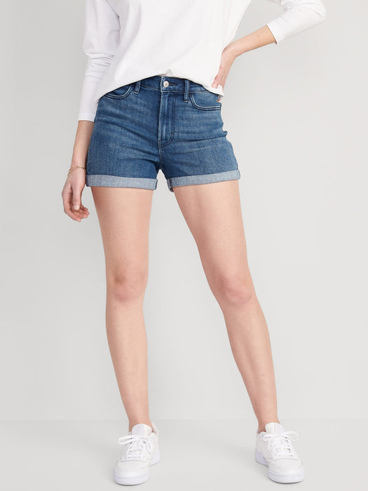 High-Waisted Wow Jean Shorts for Women -- 3-inch inseam