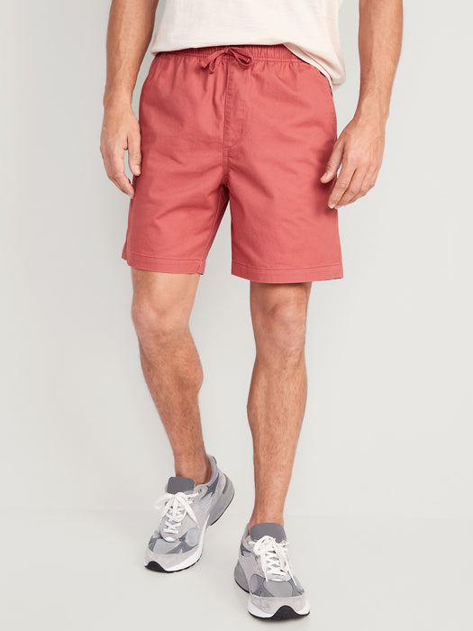 Pull-On Twill Jogger Shorts for Men -- 7-inch inseam