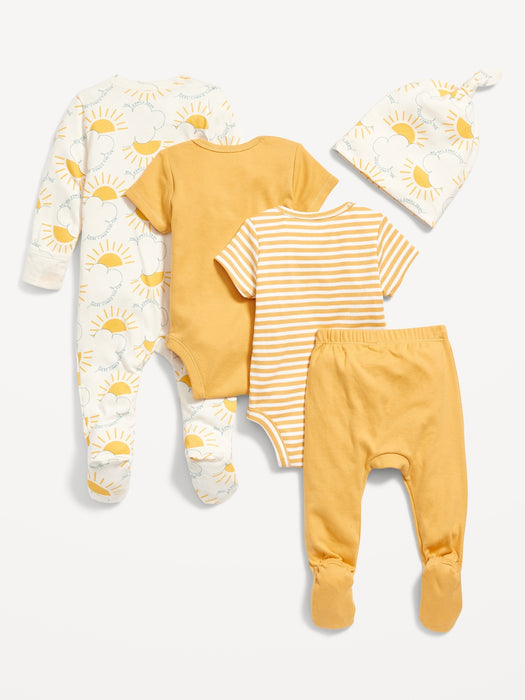 Unisex Soft-Knit 5-Piece Layette Set for Baby