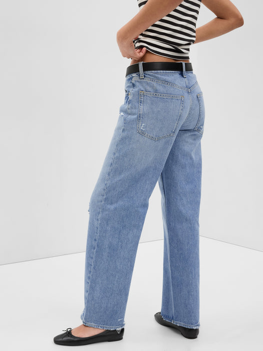 Low Rise Stride Wide-Leg Jeans