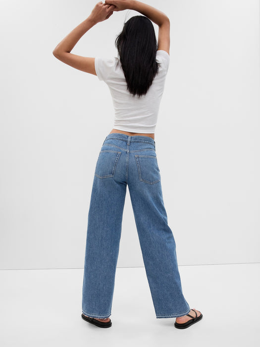 Low Rise Stride Wide-Leg Jeans