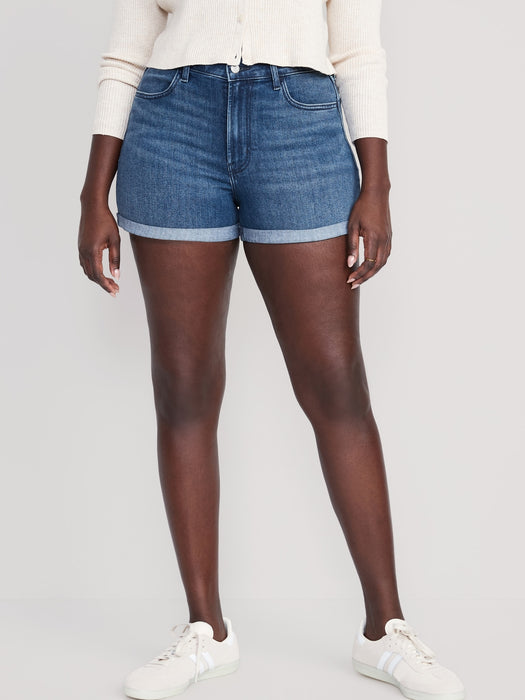 High-Waisted Wow Jean Shorts for Women -- 3-inch inseam