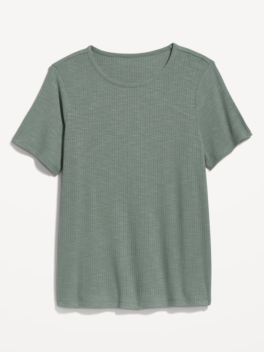 Luxe Ribbed Slub-Knit T-Shirt