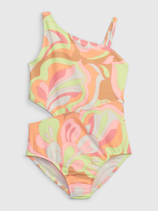 Kids Recycled Cutout Swim One-Piece