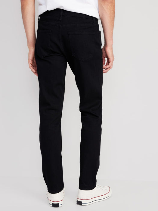 Relaxed Slim Taper Built-In Flex Black Jeans