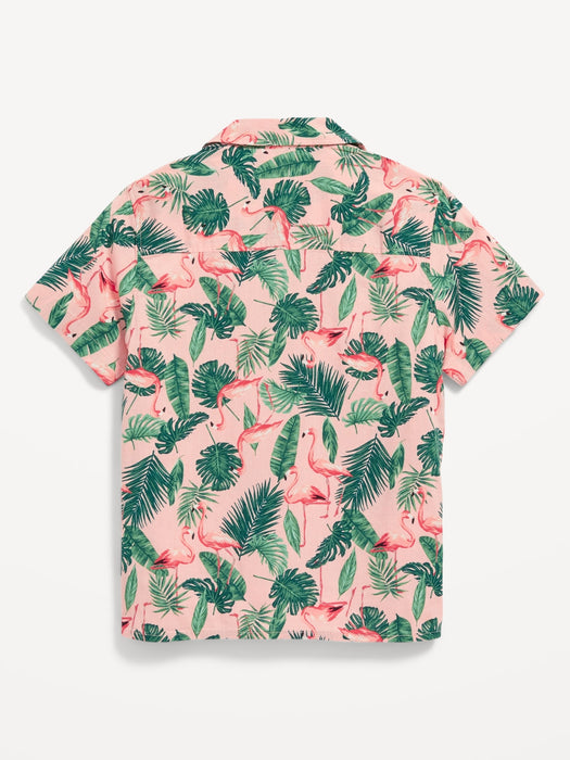 Short-Sleeve Printed Camp Shirt for Boys