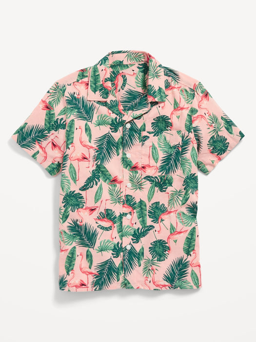 Short-Sleeve Printed Camp Shirt for Boys