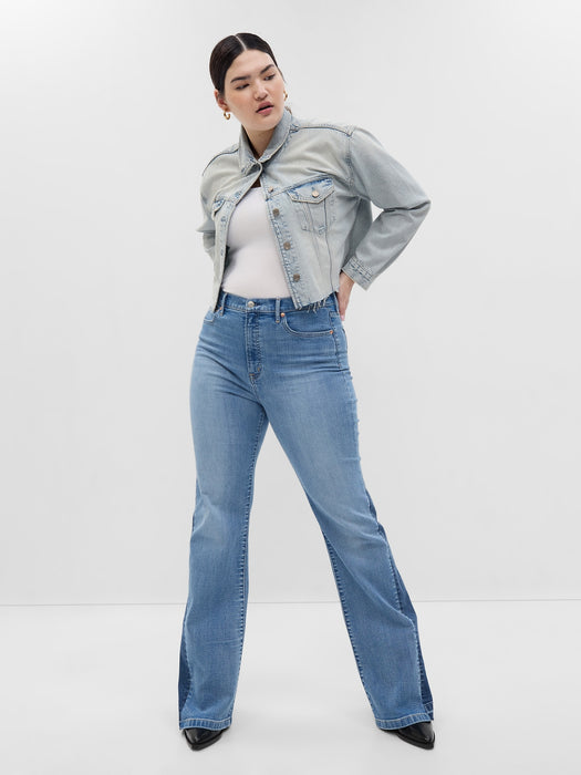 Oversized Cropped Denim Jacket with Washwell