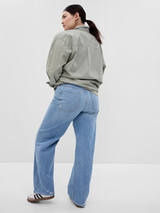 Low Rise Stride Wide-Leg Jeans