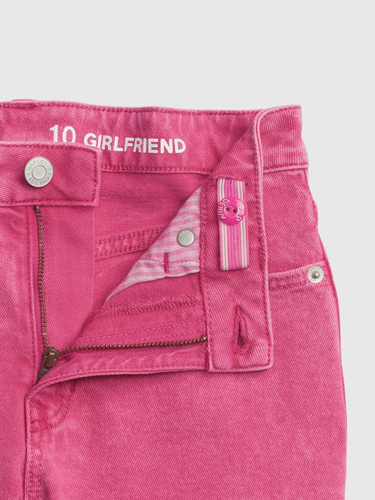 Kids Mid Rise Girlfriend Jeans with Washwell