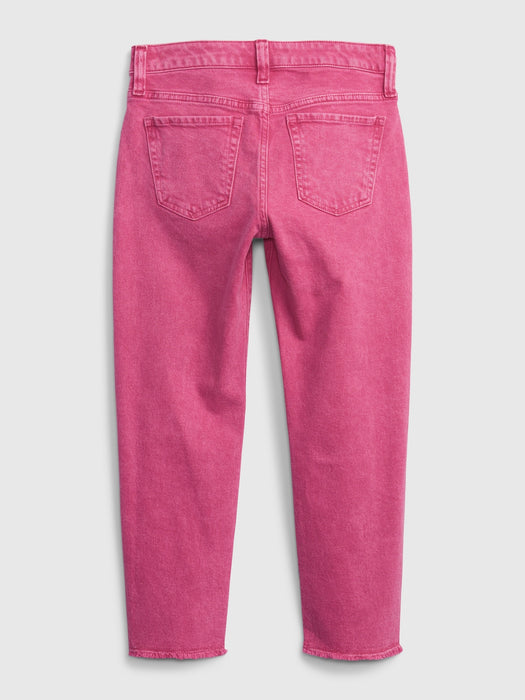 Kids Mid Rise Girlfriend Jeans with Washwell