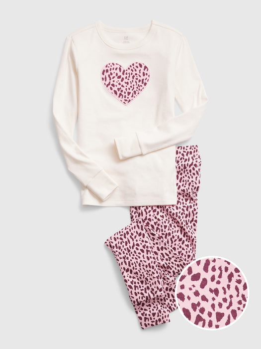 Kids 100% Organic Cotton Pink Leopard PJ Set