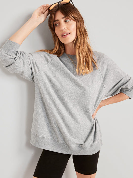 Oversized French Terry Tunic Sweatshirt