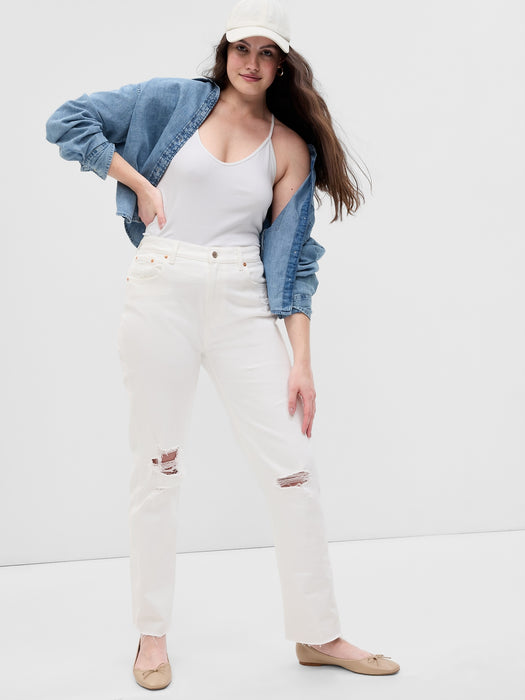 High Rise Cheeky Straight Jeans