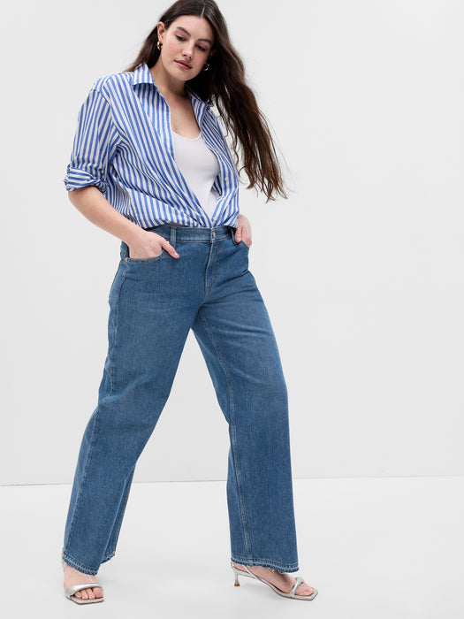 Low Rise Stride Wide-Leg Jeans