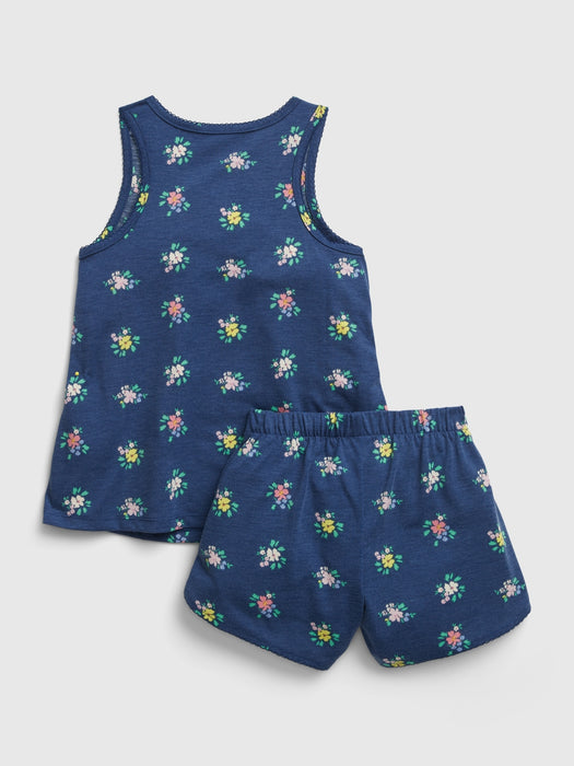 Kids 100% Recycled Floral PJ Shorts Set