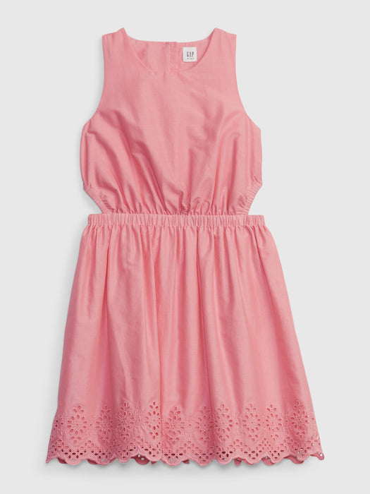 Kids Eyelet Cutout Dress