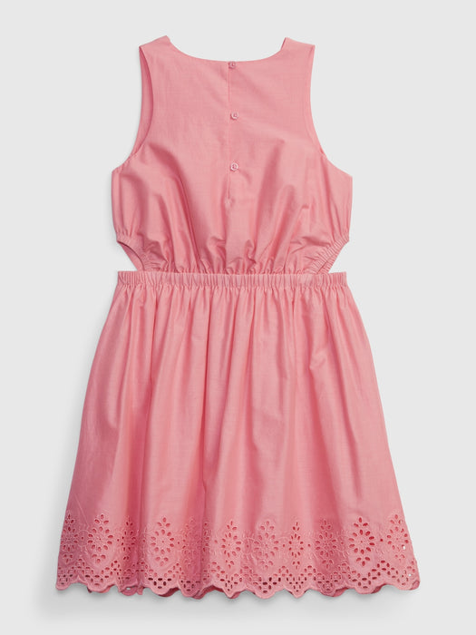 Kids Eyelet Cutout Dress