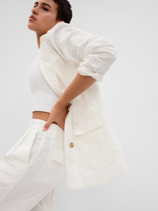 Linen-Cotton Blazer