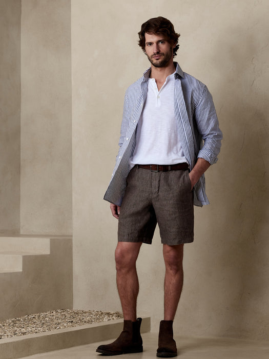 Lino 9" Linen Short