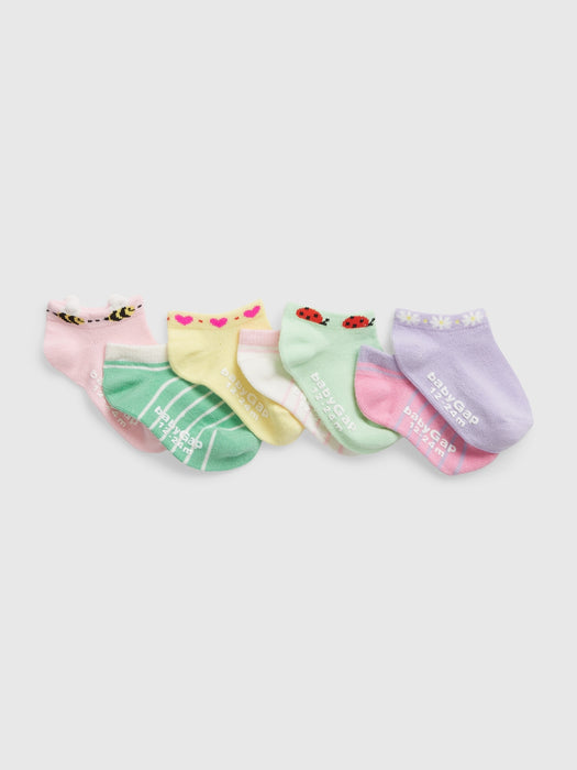 Toddler Spring No-Show Socks (7-Pack)