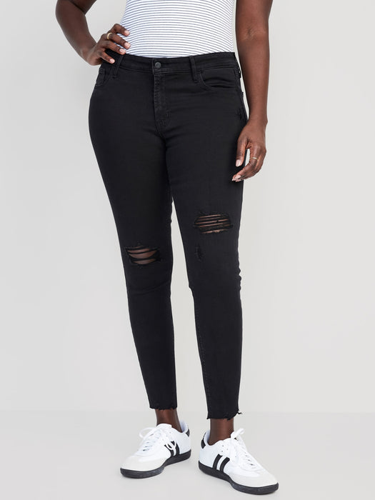 Mid-Rise Rockstar Super-Skinny Ankle Jeans