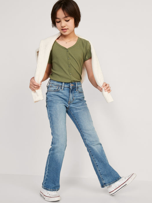 High-Waisted Built-In Tough Flare Jeans for Girls