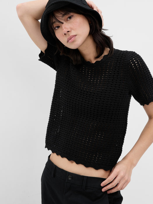 Crochet Crewneck Sweater