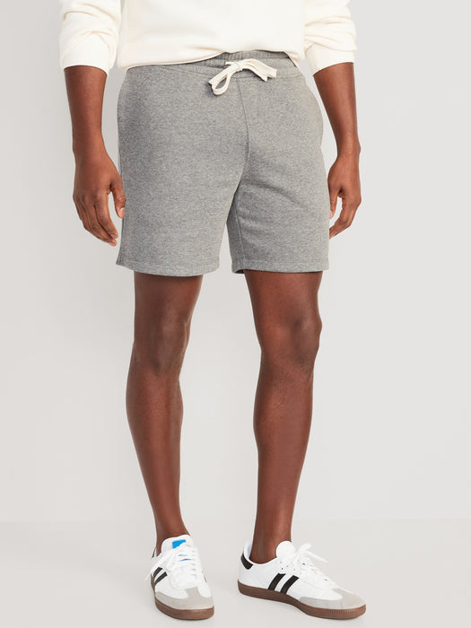 Garment-Washed Fleece Sweat Shorts -- 7-inch inseam