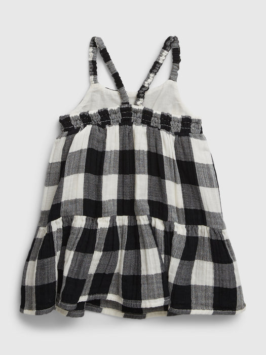 Baby Crinkle Gauze Gingham Dress