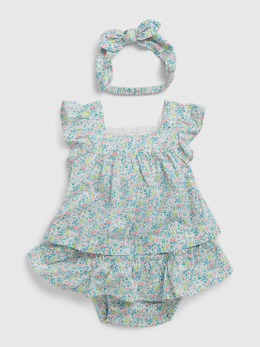 Baby Floral Three-Piece Outfit Set