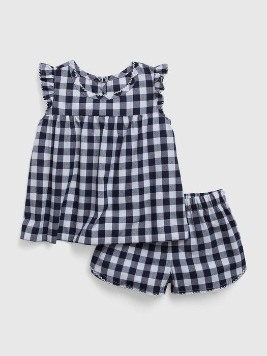 babyGap 100% Recycled Gingham PJ Shorts Set