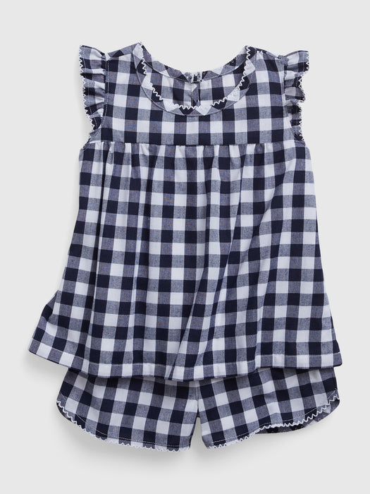 babyGap 100% Recycled Gingham PJ Shorts Set