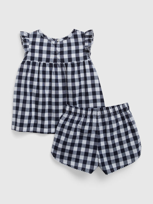 babyGap 100% Recycled Gingham PJ Shorts Set