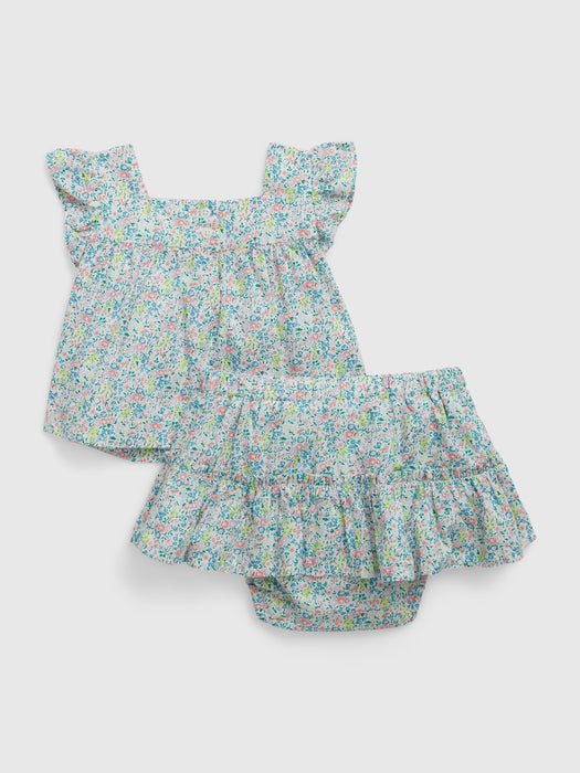 Baby Floral Three-Piece Outfit Set