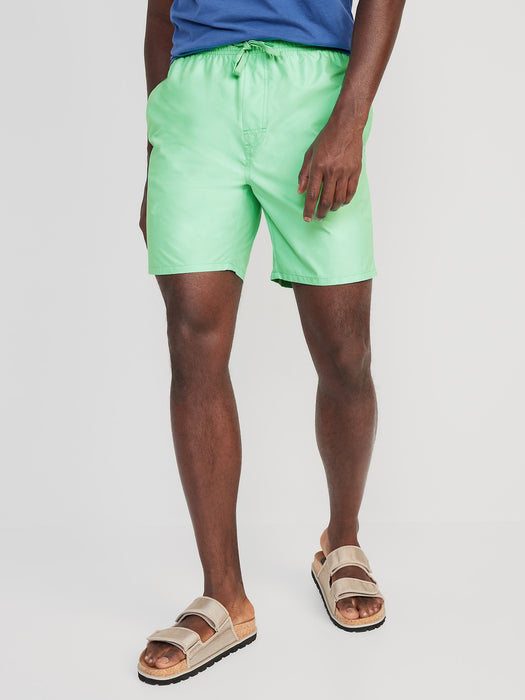 Solid Swim Trunks -- 7-inch inseam