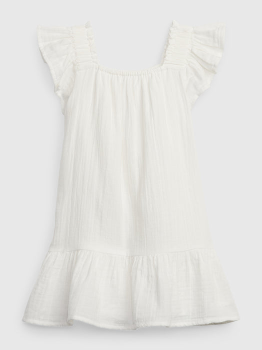 Toddler Crinkle Gauze Tiered Dress