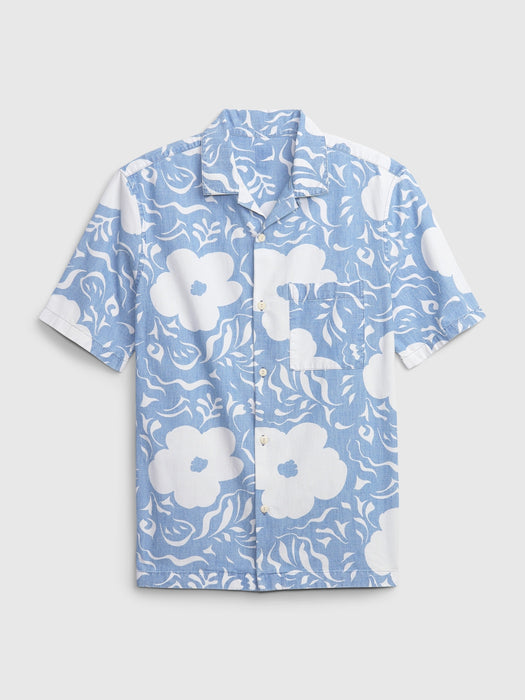 Printed Chambray Vacay Shirt