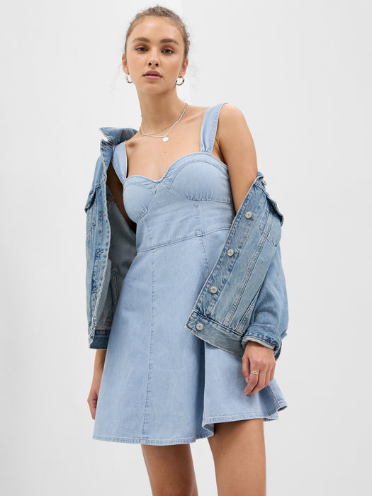 PROJECT GAP Sweetheart Denim Mini Dress