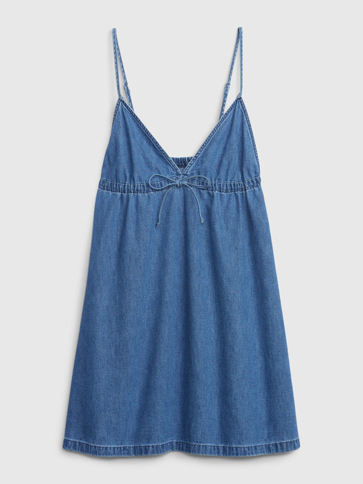 PROJECT GAP Denim Tie-Front Mini Dress