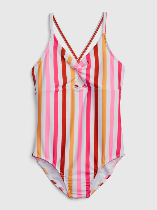 Kids Recycled Cutout Swim One-Piece