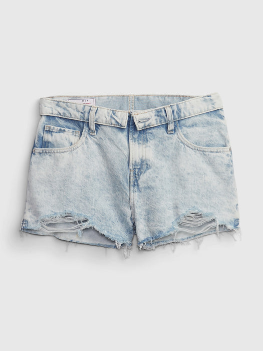 PROJECT GAP 2" Low Rise Foldover Denim Beach Shorts with Washwell