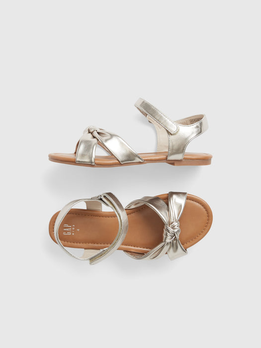 Kids Metallic Knot Sandals