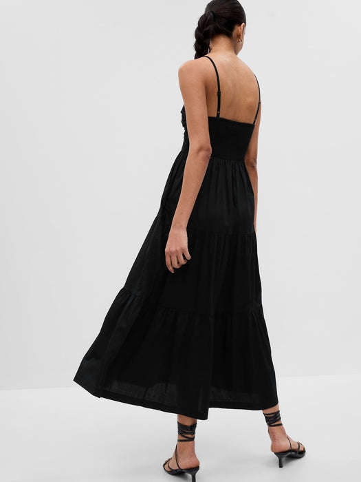 Tie-Front Cutout Maxi Dress