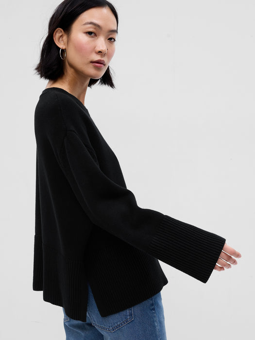 24/7 Split-Hem Crewneck Sweater